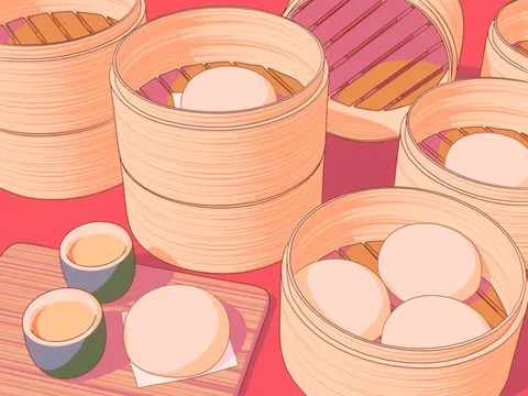 Steamed Buns Scene - Blender scenes