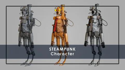 Steampunk Character - Blender 3d models