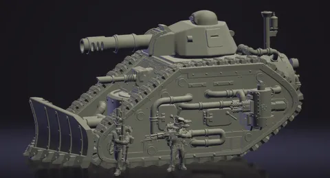 Steampunk Main Battle Tank - Blender 3d models