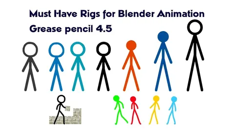 Stick Figure Base Rig - Blender 3d models