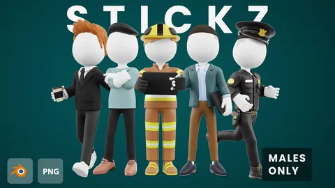 Stickz Male - Blender 3d models