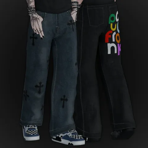 Straight Pants - Blender 3d models