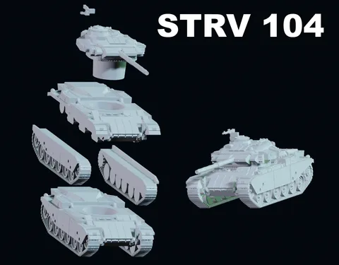 Strv 104 Centurion - Blender 3d models