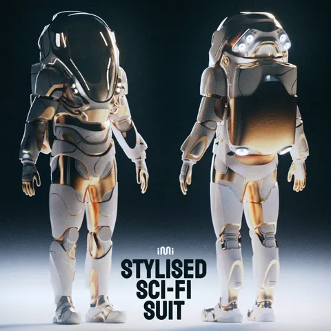 Stylized Sci-Fi Spacesuit - Blender 3d models
