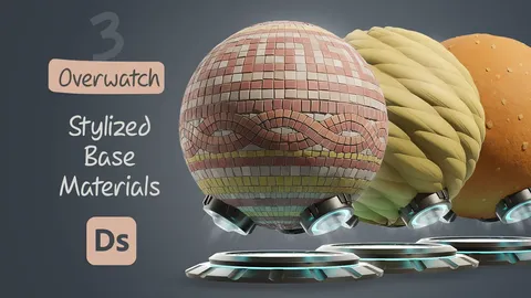 Stylized Base Materials Pack 03 - Blender textures & materials