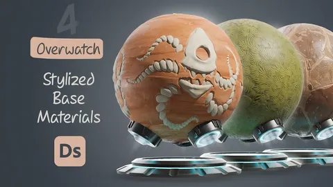 Stylized Base Materials Pack 04 - Blender textures & materials