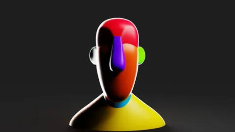 Stylized Blockout Bust - Blender 3d models