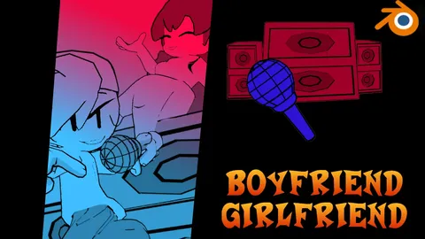 Stylized Boyfriend and Girlfriend - Blender 3d models