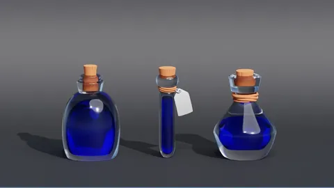 Stylized Cartoon Potion Pack - Blender 3d models