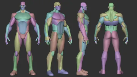 Stylized Champion Blockout - Blender 3d models