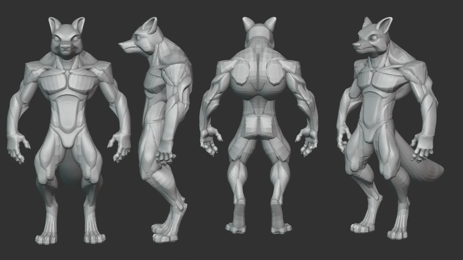 Stylized Werewolf Blockout screenshot 2