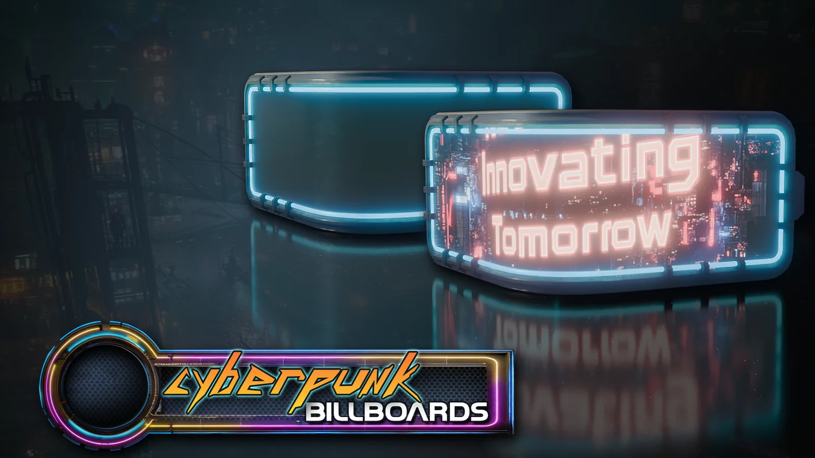 Stylized Cyberpunk Billboard Pack screenshot 5