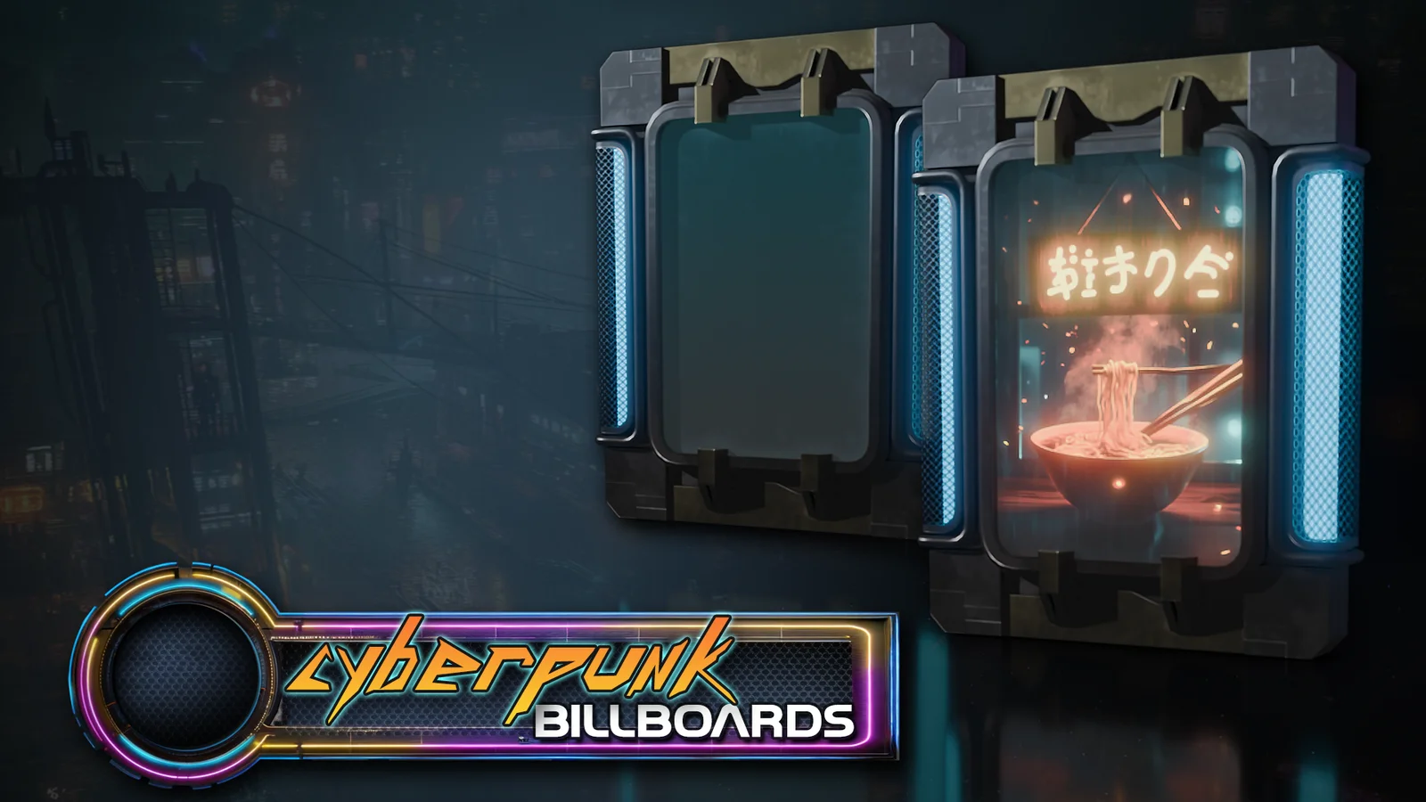 Stylized Cyberpunk Billboard Pack screenshot 7