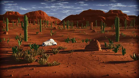 Stylized Desert Environment - Blender scenes