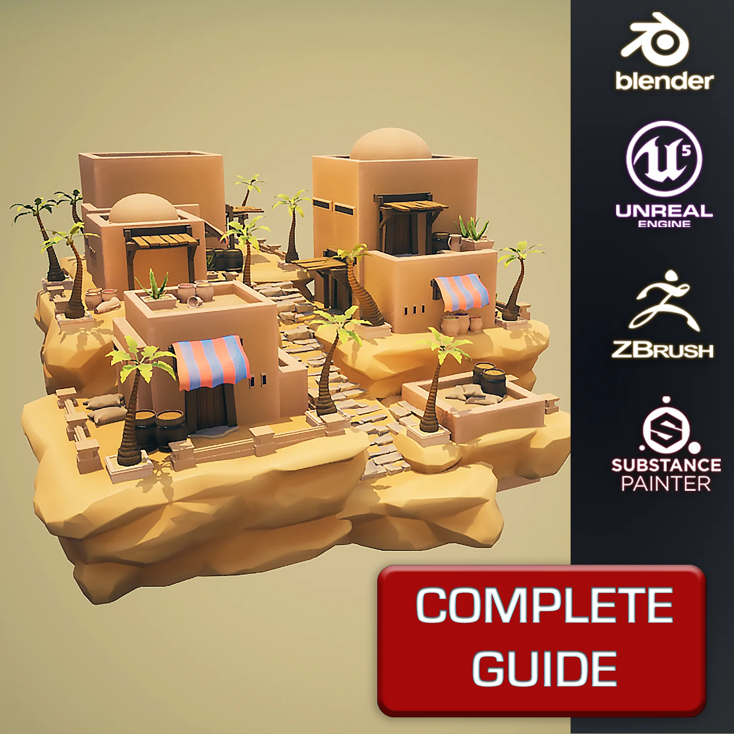 Stylized Desert Town Modular Pack screenshot 3