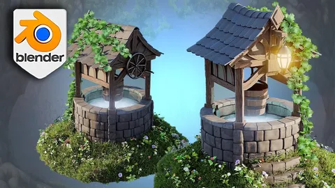 Stylized Environments Geo Nodes - Blender tutorials & courses