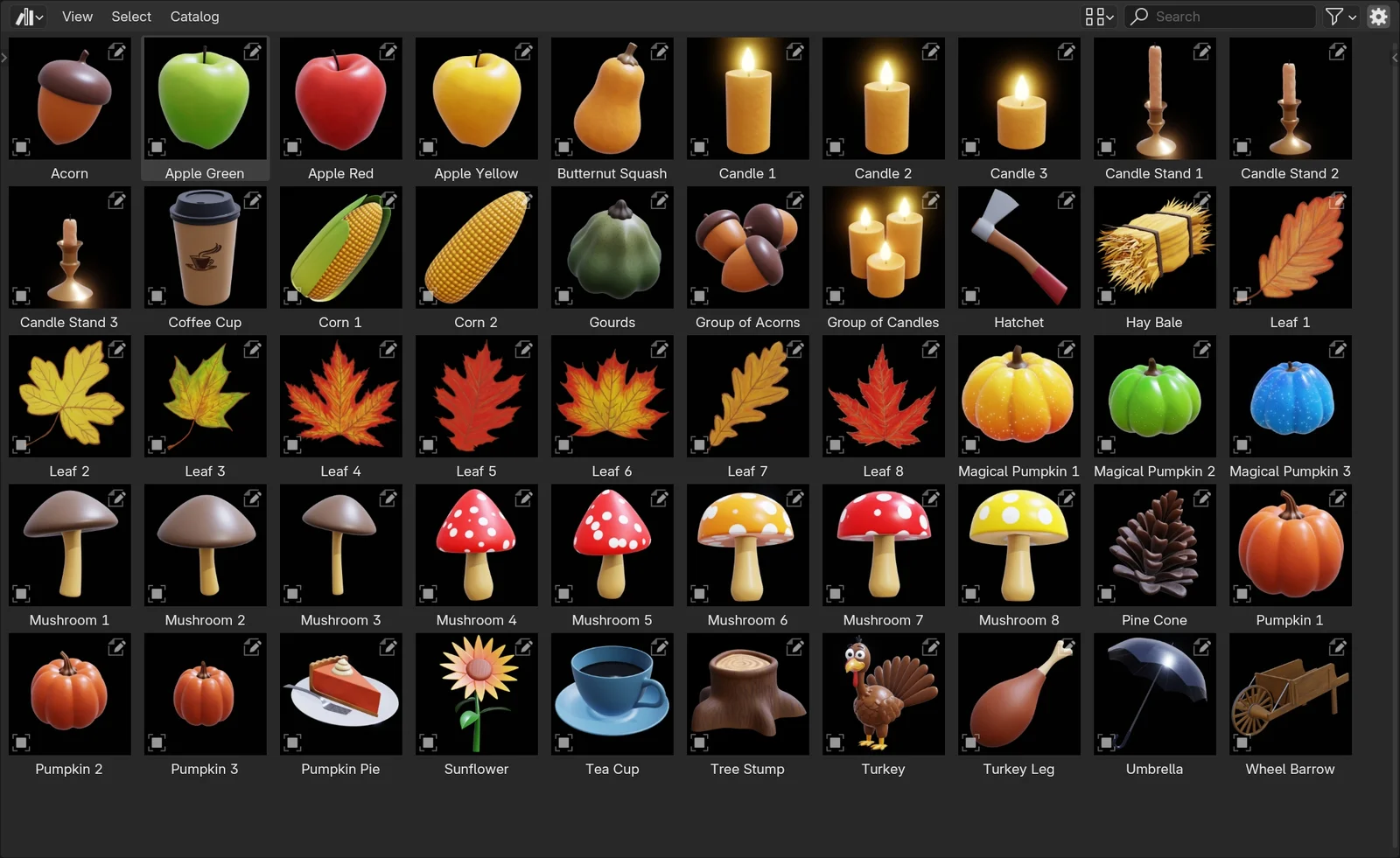 Stylized Fall Autumn Asset Pack screenshot 2