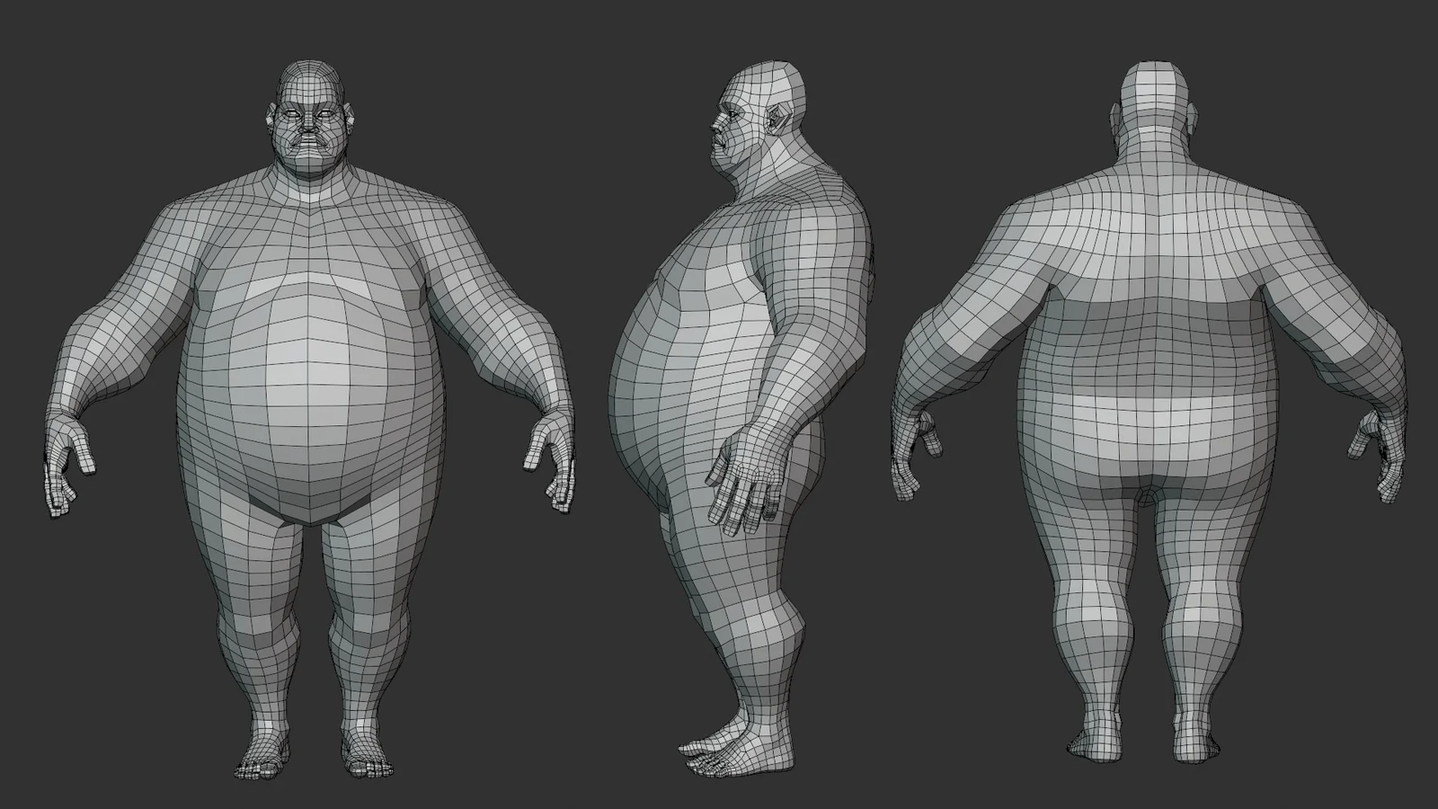 Stylized Fat Lowpoly Basemesh screenshot 2