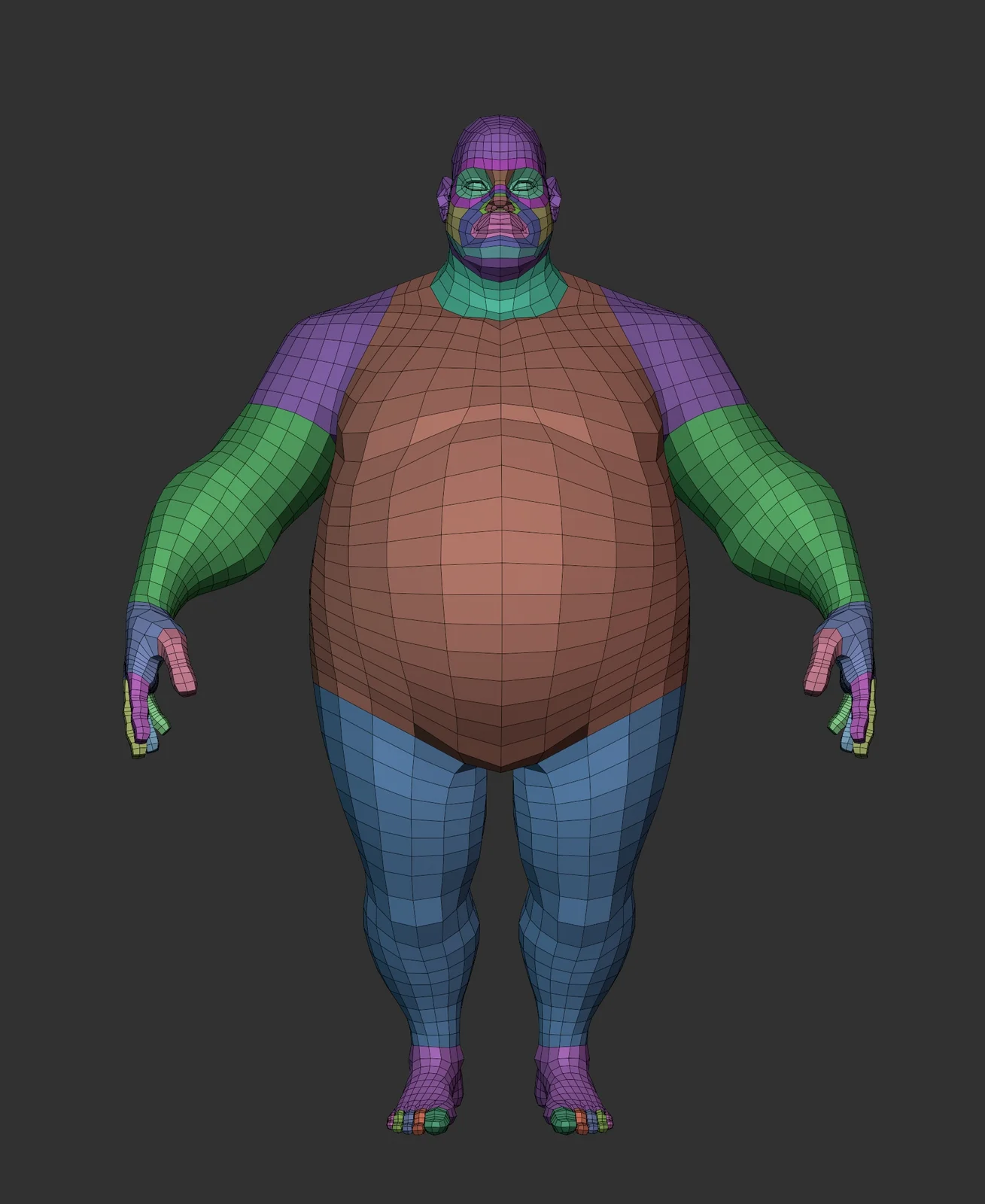 Stylized Fat Lowpoly Basemesh screenshot 3