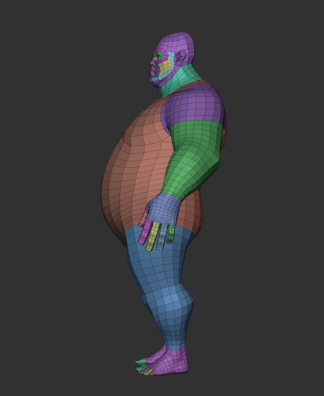 Stylized Fat Lowpoly Basemesh screenshot 4
