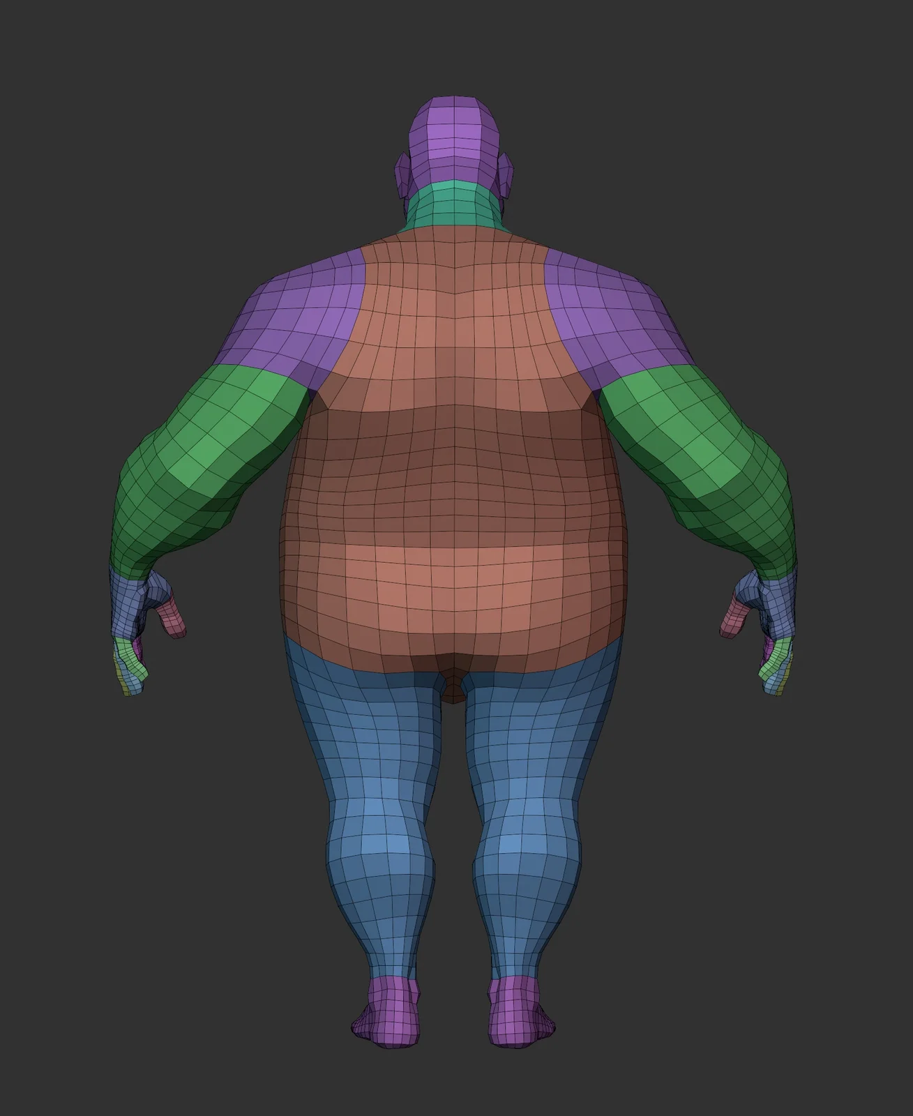 Stylized Fat Lowpoly Basemesh screenshot 5