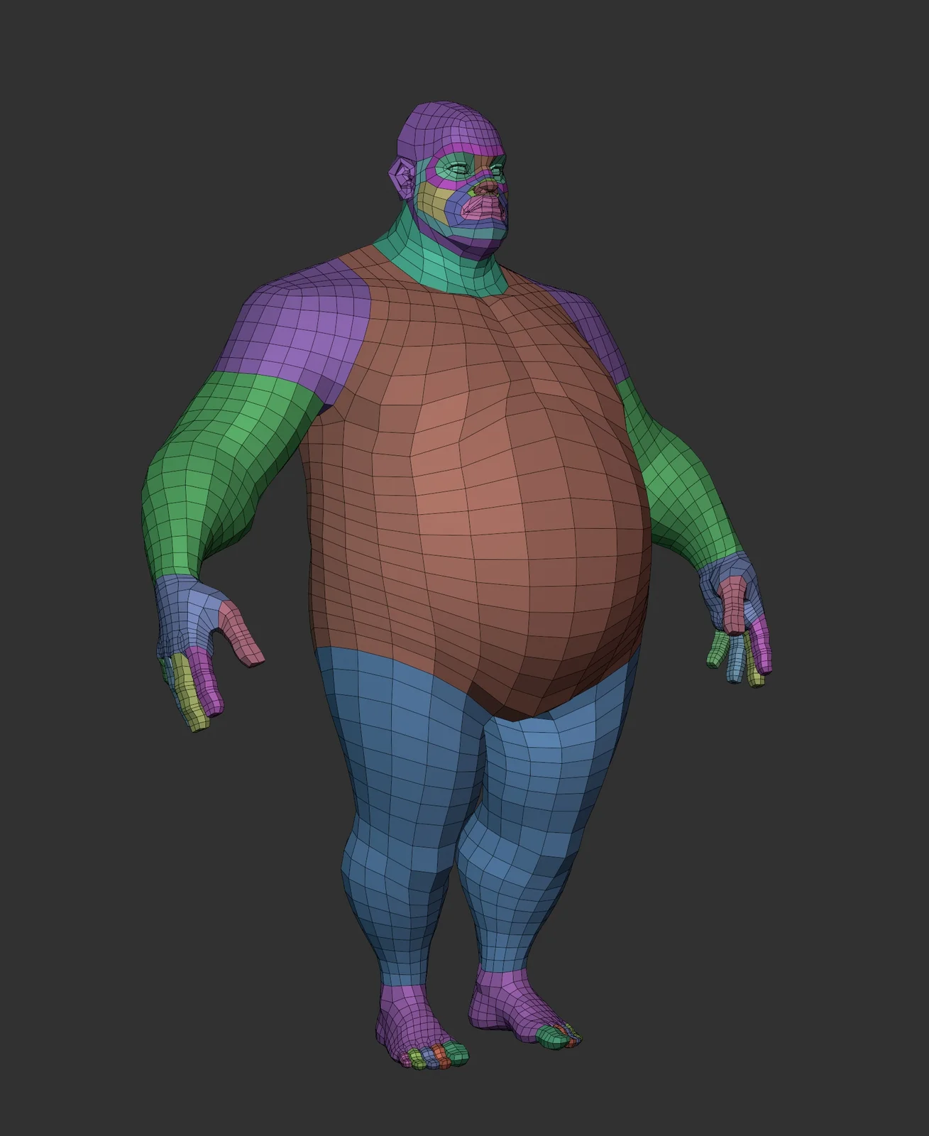 Stylized Fat Lowpoly Basemesh screenshot 6