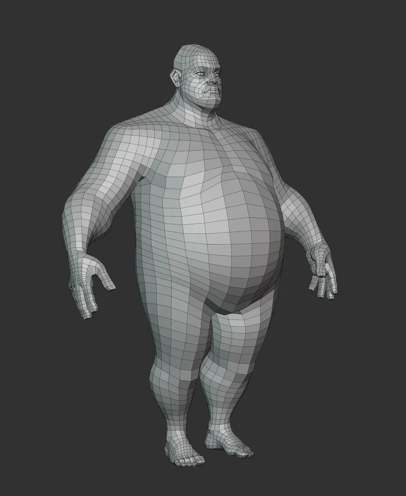 Stylized Fat Lowpoly Basemesh screenshot 8