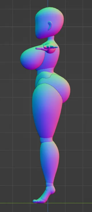 Stylized Female Base Mesh Thicc screenshot 2
