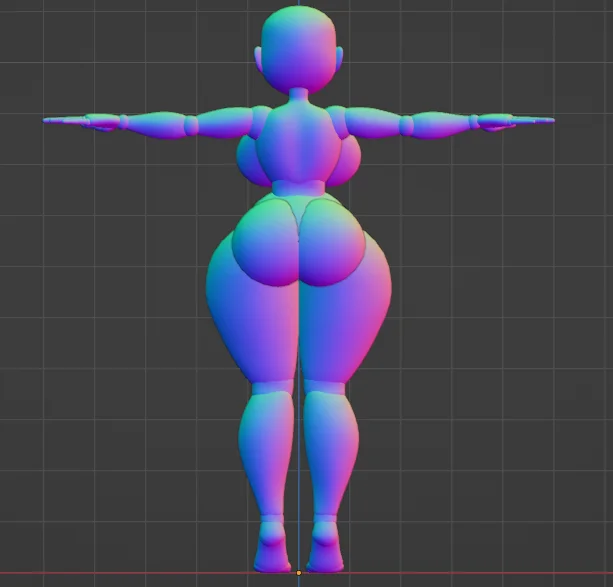 Stylized Female Base Mesh Thicc screenshot 4