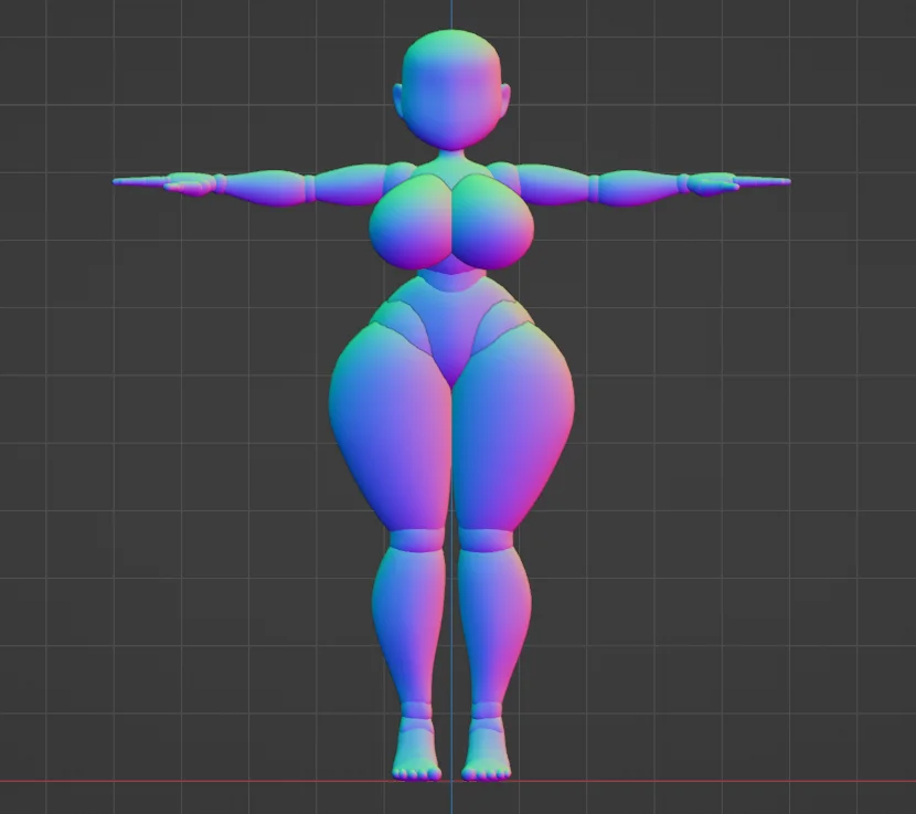 Stylized Female Base Mesh Thicc screenshot 6