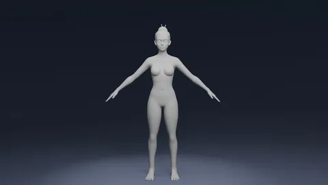 Stylized Female Body Base - Blender 3d models