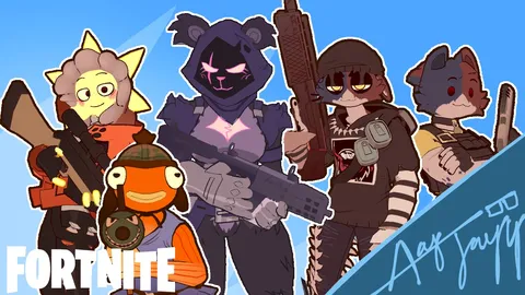 Stylized Fortnite Bundle - Blender 3d models