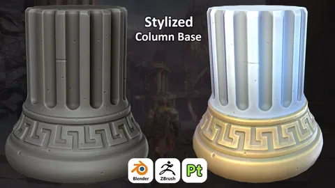 Stylized Greek Column Base Tutorial - Blender tutorials & courses