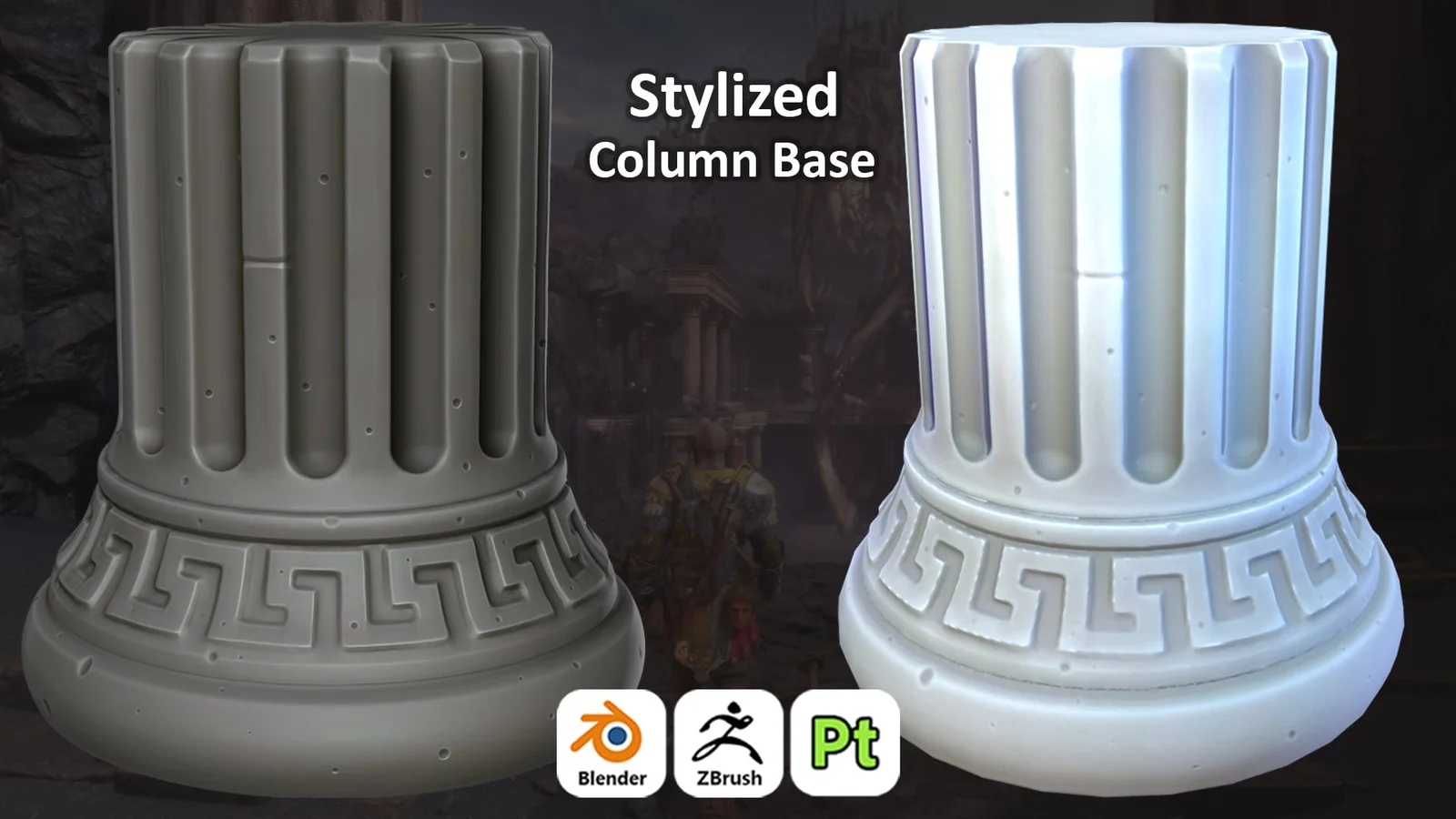 Stylized Greek Column Base Tutorial screenshot 2
