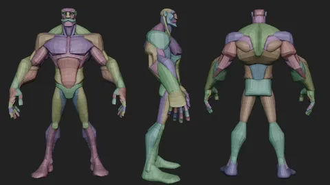Stylized Guy Blockout - Blender 3d models