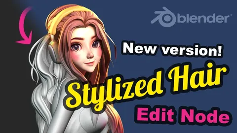 Stylized Hair Edit Node - Blender geometry nodes