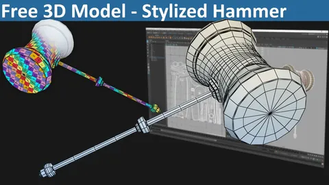 Stylized Hammer - Blender 3d models