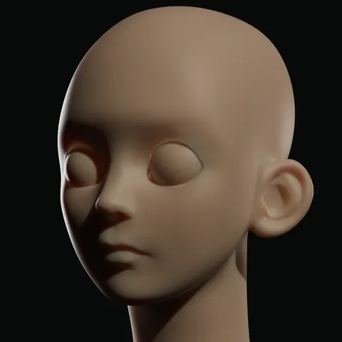 Stylized Head Sculpt - Blender 3d models