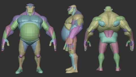 Stylized Heavy Anatomy Blockout - Blender 3d models
