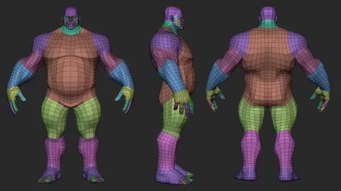 Stylized Heavy Male Basemesh - Blender 3d models