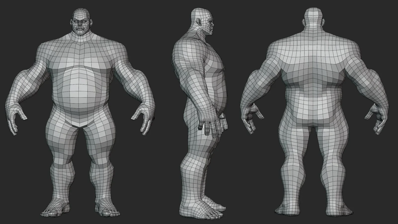 Stylized Heavy Male Basemesh screenshot 2