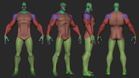 Stylized Hero Basemesh - Blender 3d models