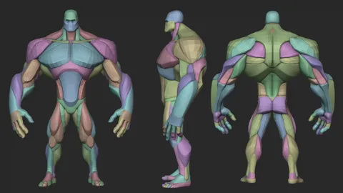 Stylized Hero Blockout V4 - Blender 3d models