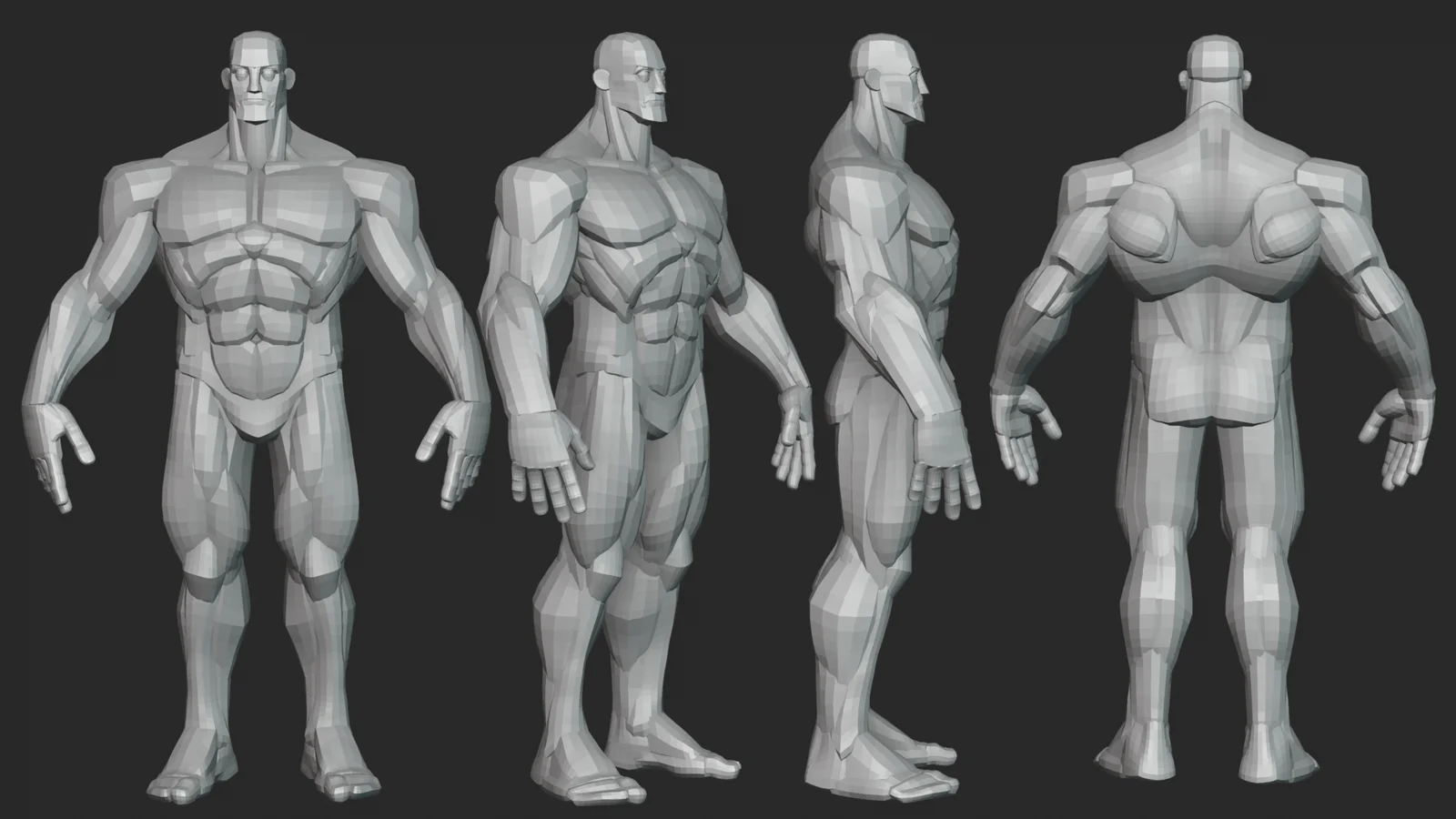 Stylized Hero Blockout V6 screenshot 2