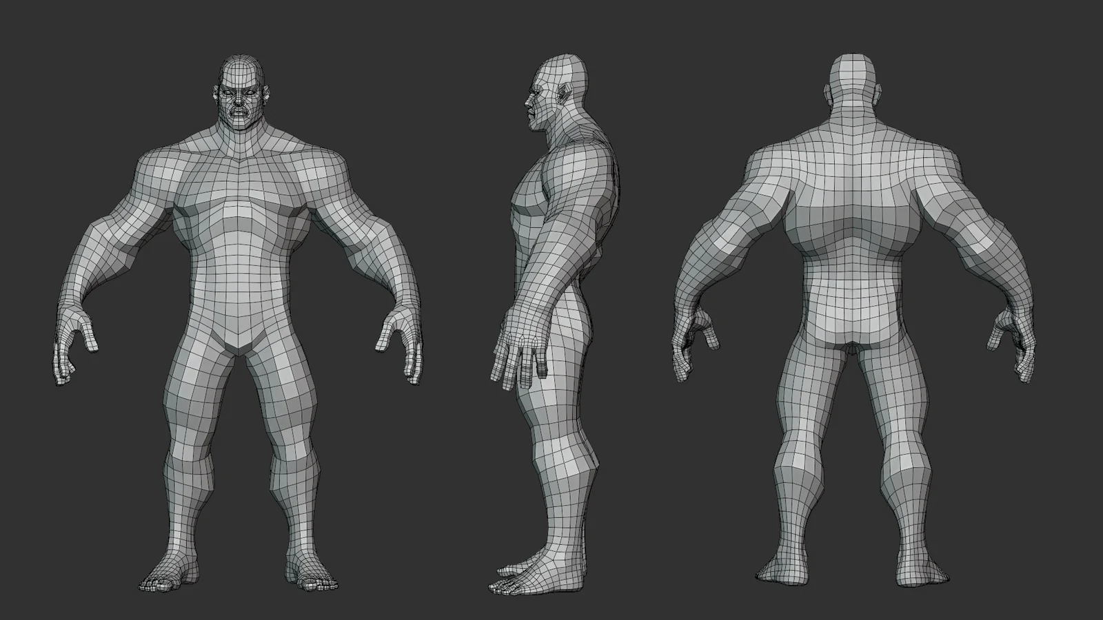 Stylized Hero Lowpoly Basemesh screenshot 2