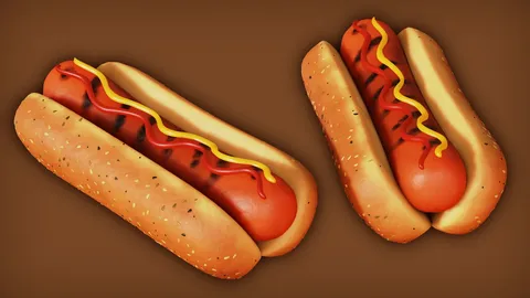 Stylized Hot Dogs - Blender 3d models