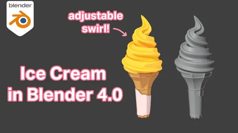 Stylized Ice Cream - Blender 3d models