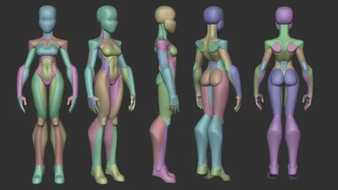Stylized Infinity Female - Blender 3d models