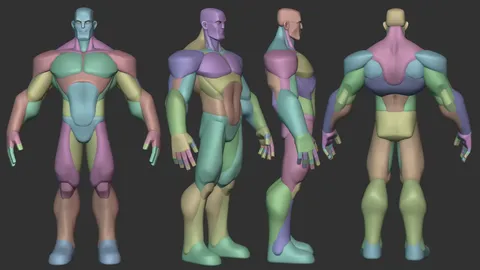 Stylized Infinity Hero Blockout - Blender 3d models