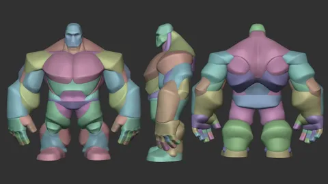 Stylized Infinity Hulk Blockout - Blender 3d models